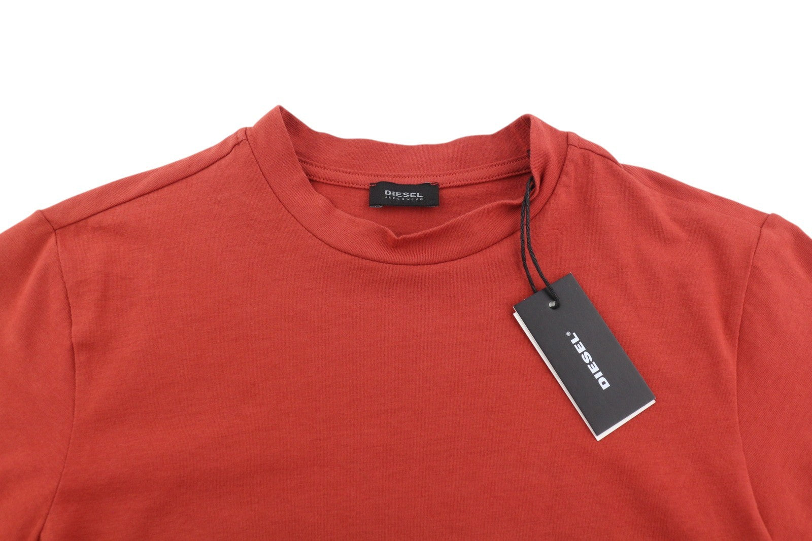 DIESEL Uftee-Giorgmesh-Sv moteriški marškinėliai S, raudoni, trumpomis rankovėmis, apvalia kaklo iškirpte 