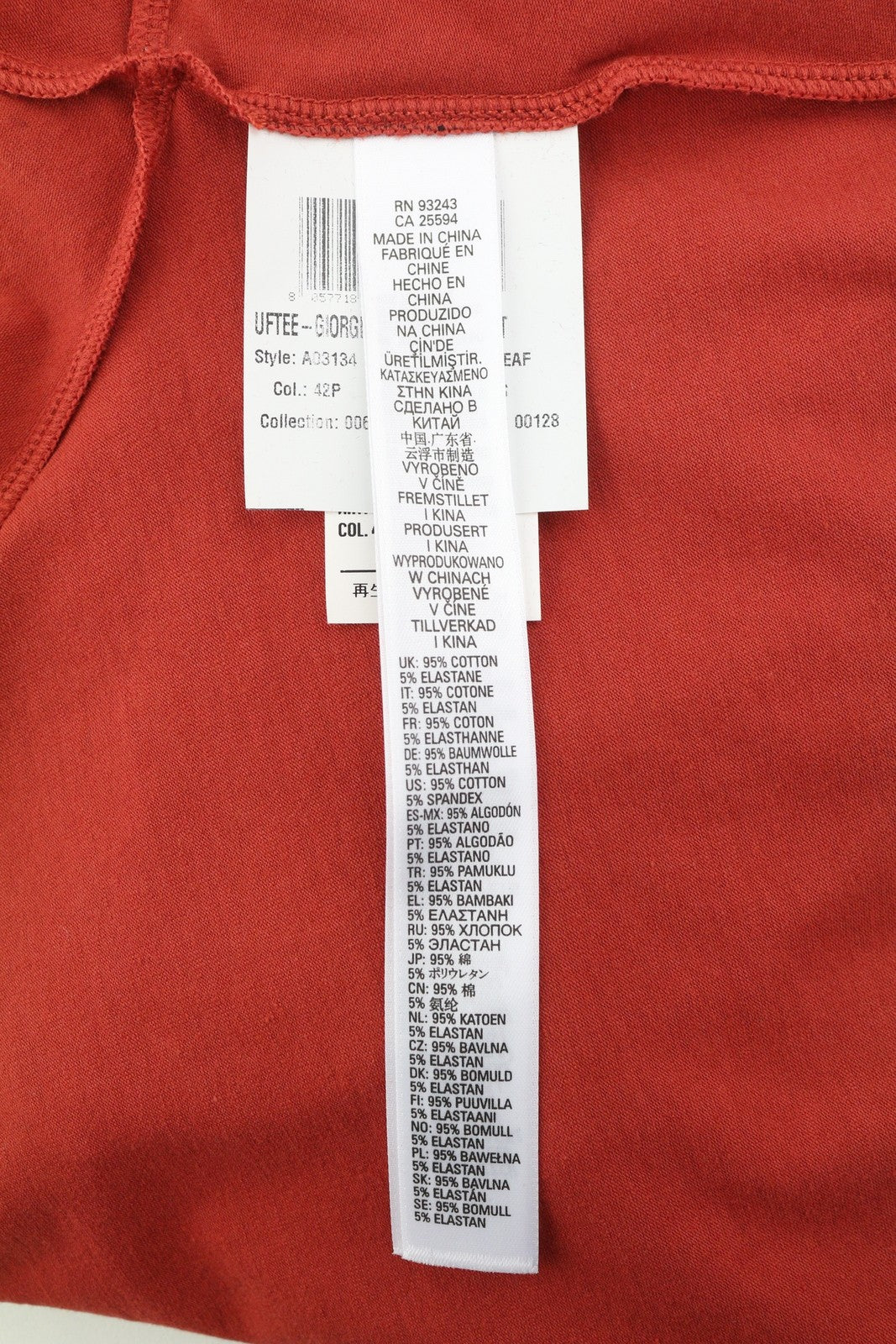 DIESEL Uftee-Giorgmesh-Sv moteriški marškinėliai S, raudoni, trumpomis rankovėmis, apvalia kaklo iškirpte 