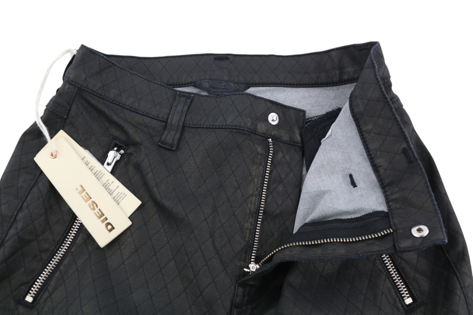 DIESEL De-Frank 0668Z moteriškas sijonas, W27, blizgučiais juodas, blizgantis, siuvinėtas, RRP175