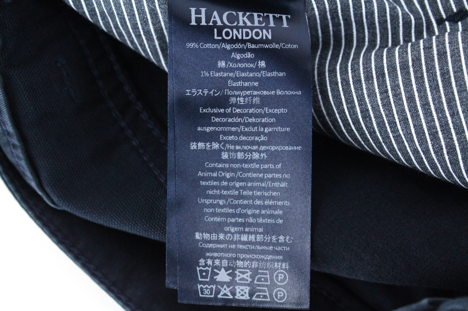 HACKETT Mens Jeans UK30R Navy Stretch Regular Straight  Classic Style