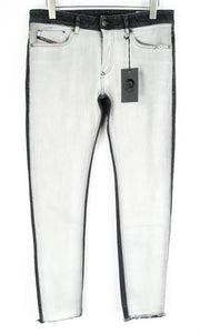 DIESEL Sleenker-X-SP 082AX vyriški W33 L32 ploni aptempti džinsai su sagomis ir dviejų spalvų 