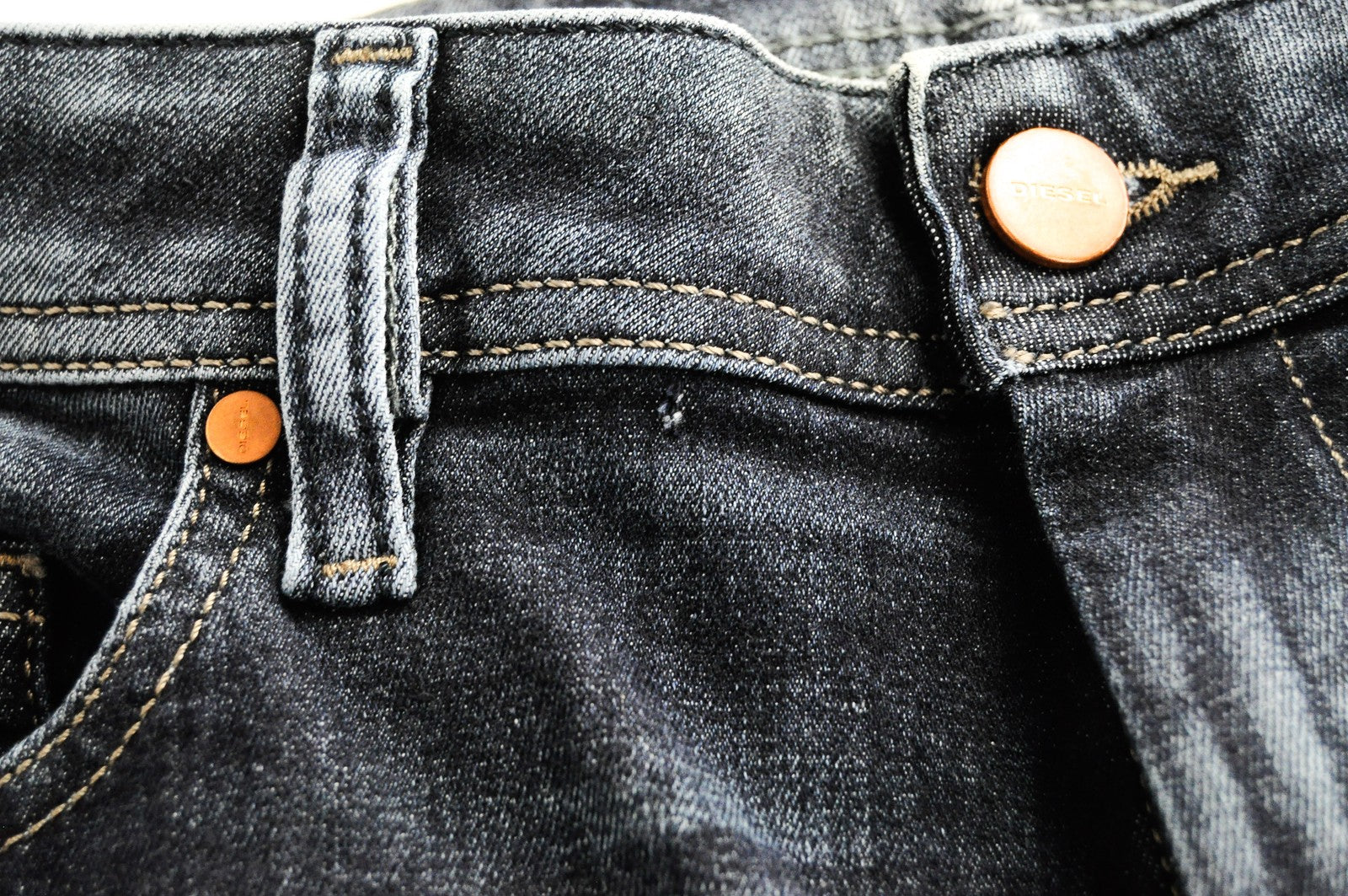 DIESEL Stickker 0687M Mens Skinny Super Slim Jeans W34 L30 Stone Blue