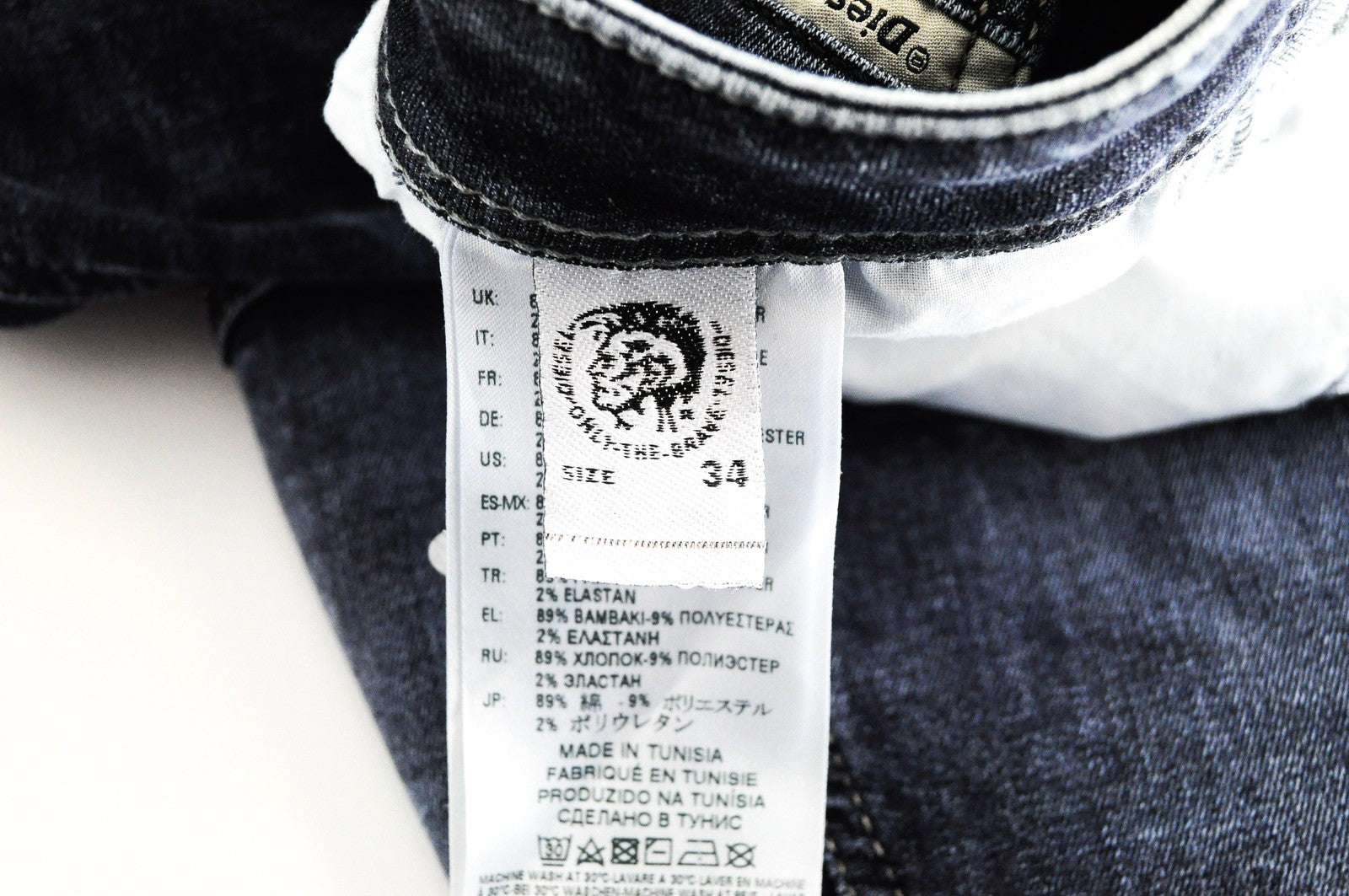 DIESEL Stickker 0687M Mens Skinny Super Slim Jeans W34 L30 Stone Blue