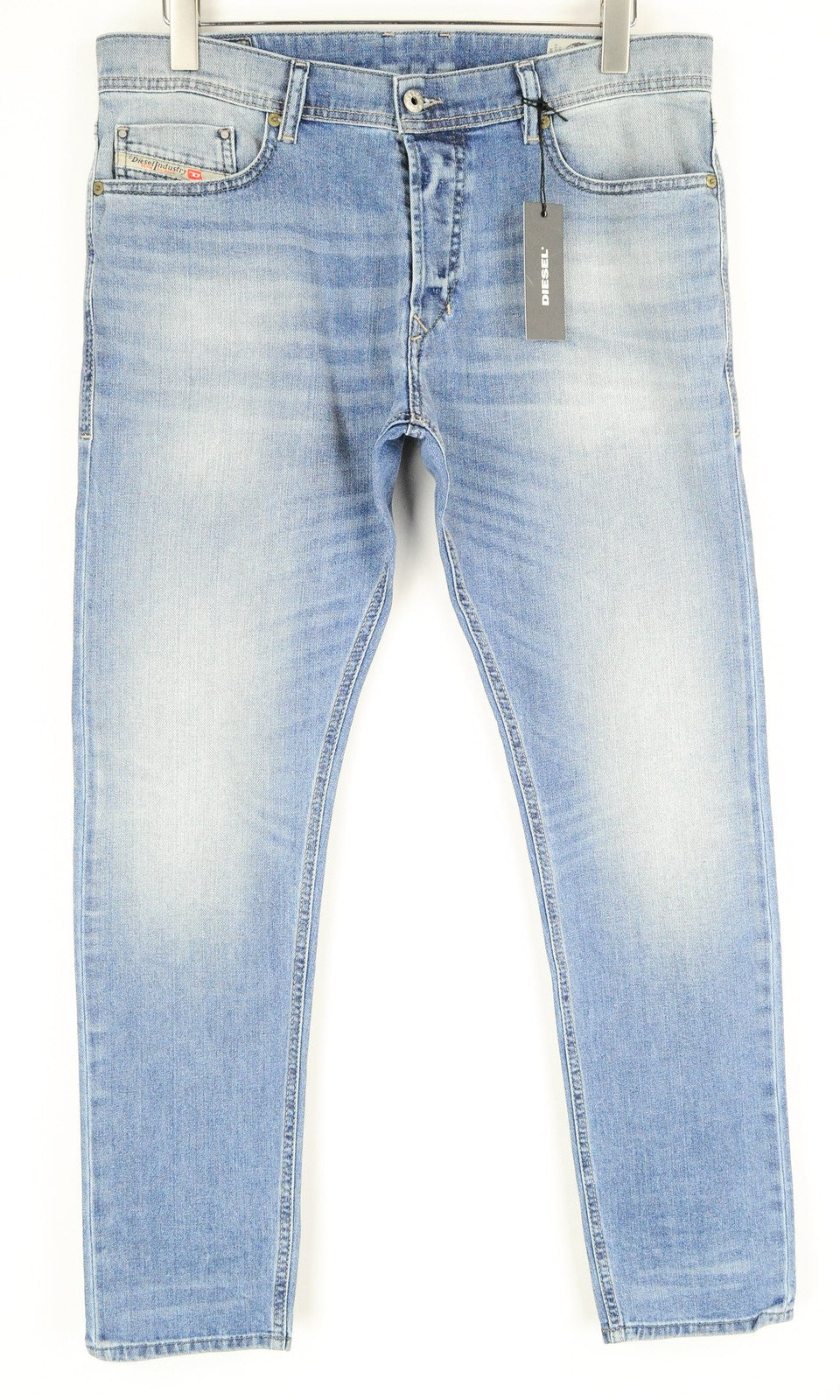 DIESEL Tepphar 0842H Mens W33 L32 Carrot  Jeans Light Blue Washed