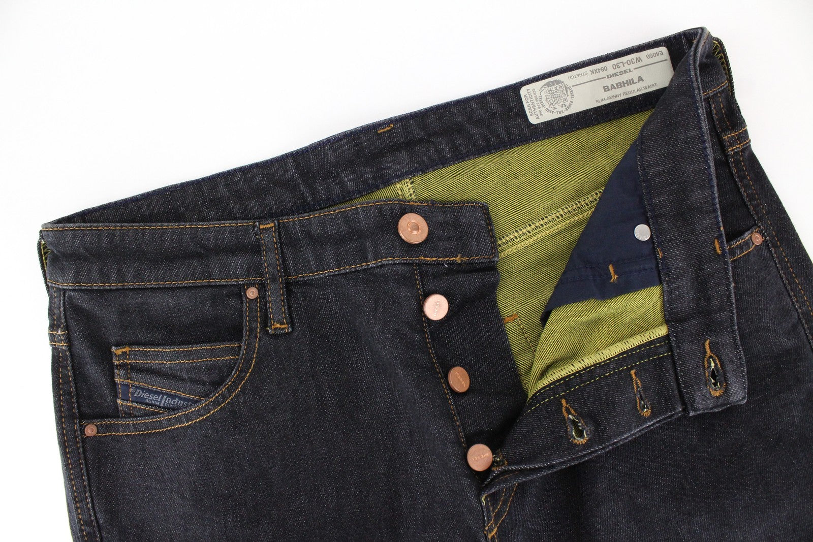 DIESEL Babhila 084XK moteriški džinsai W30/L30 Regular Skinny Tamsūs 