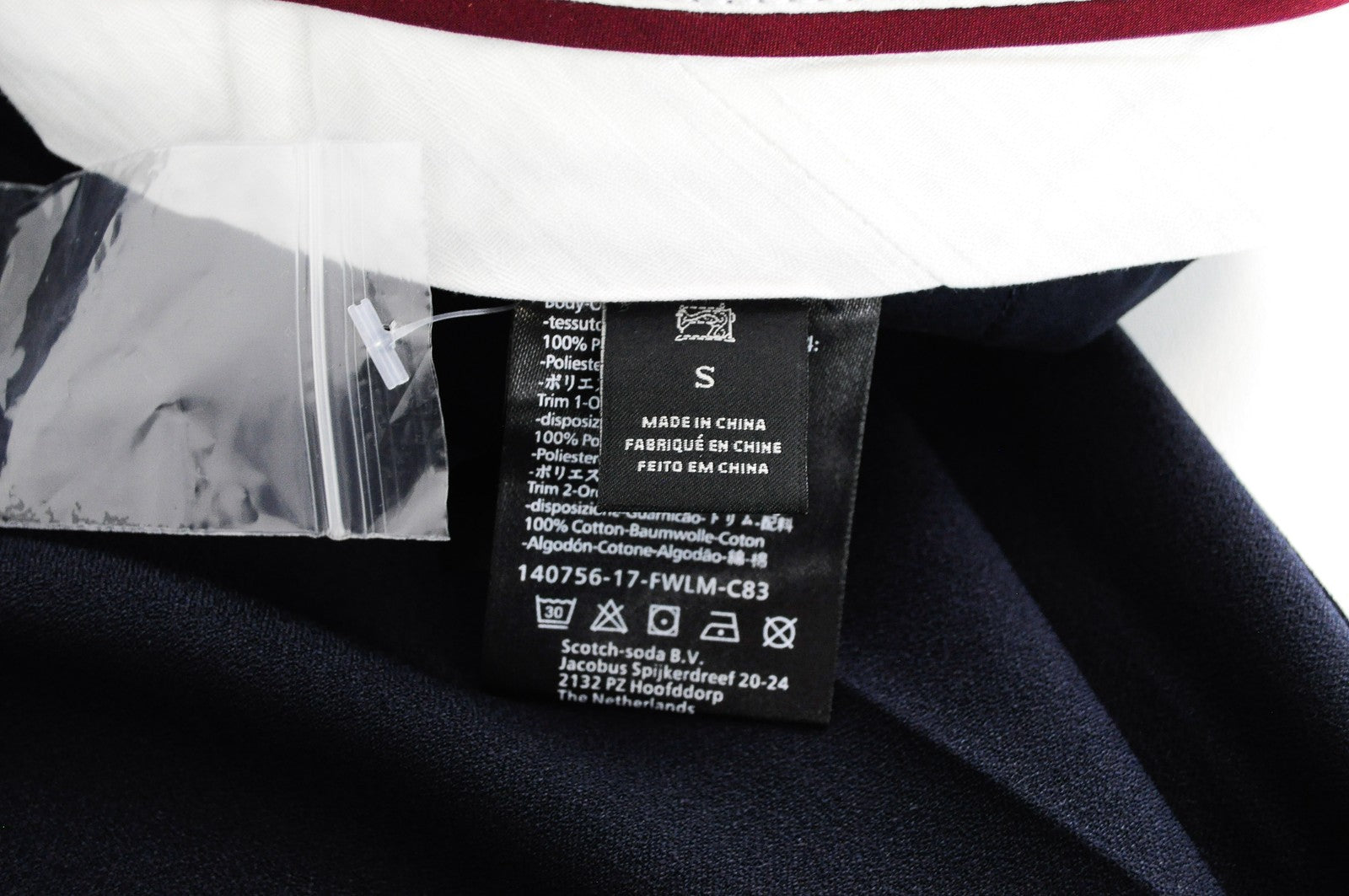 MAISON SCOTCH Wide  Trousers Womens S Pleated Zip Dark Blue Classic Pants