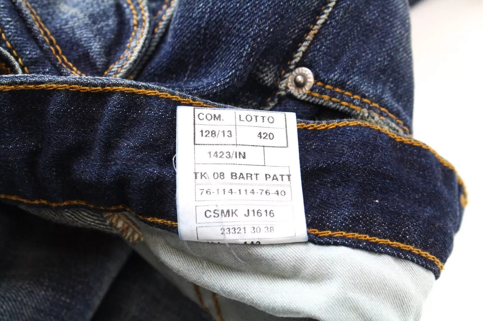 TAKESHY KUROSAWA Jeans Men W32 Blue Distressed Denim Stained Button-Fly Fit