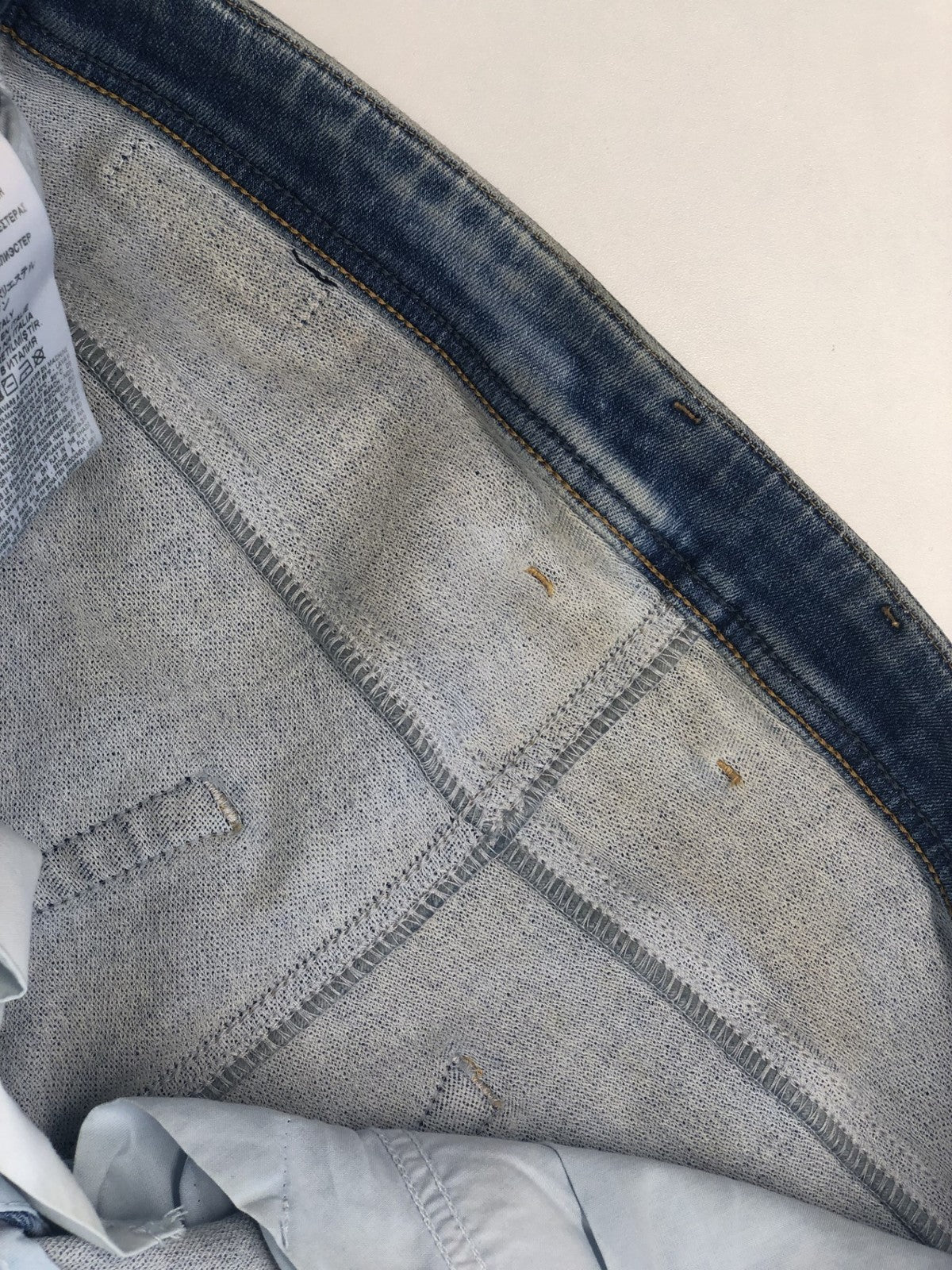 DIESEL Krooley-T 087AE vyriški W29 mėlyni Jog tamprūs skalbti ploni džinsai 