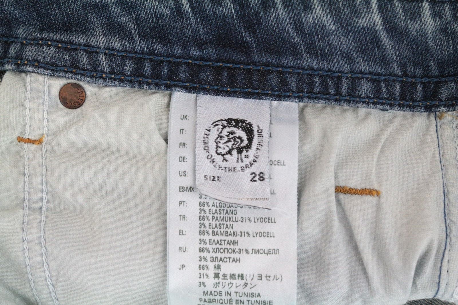DIESEL Thommer 084UX vyriški džinsai W28/L30 Wash Blue Skinny 