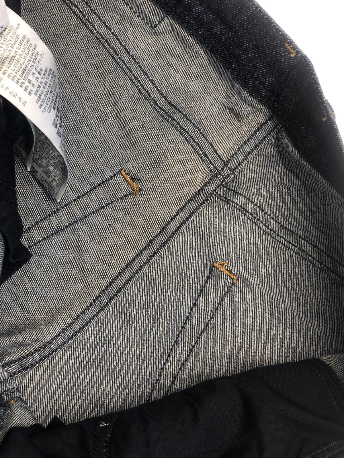 DIESEL Tepphar R7NA8 vyriški W28 L32 ploni morkų mėlynos spalvos tamprūs medvilniniai džinsai 