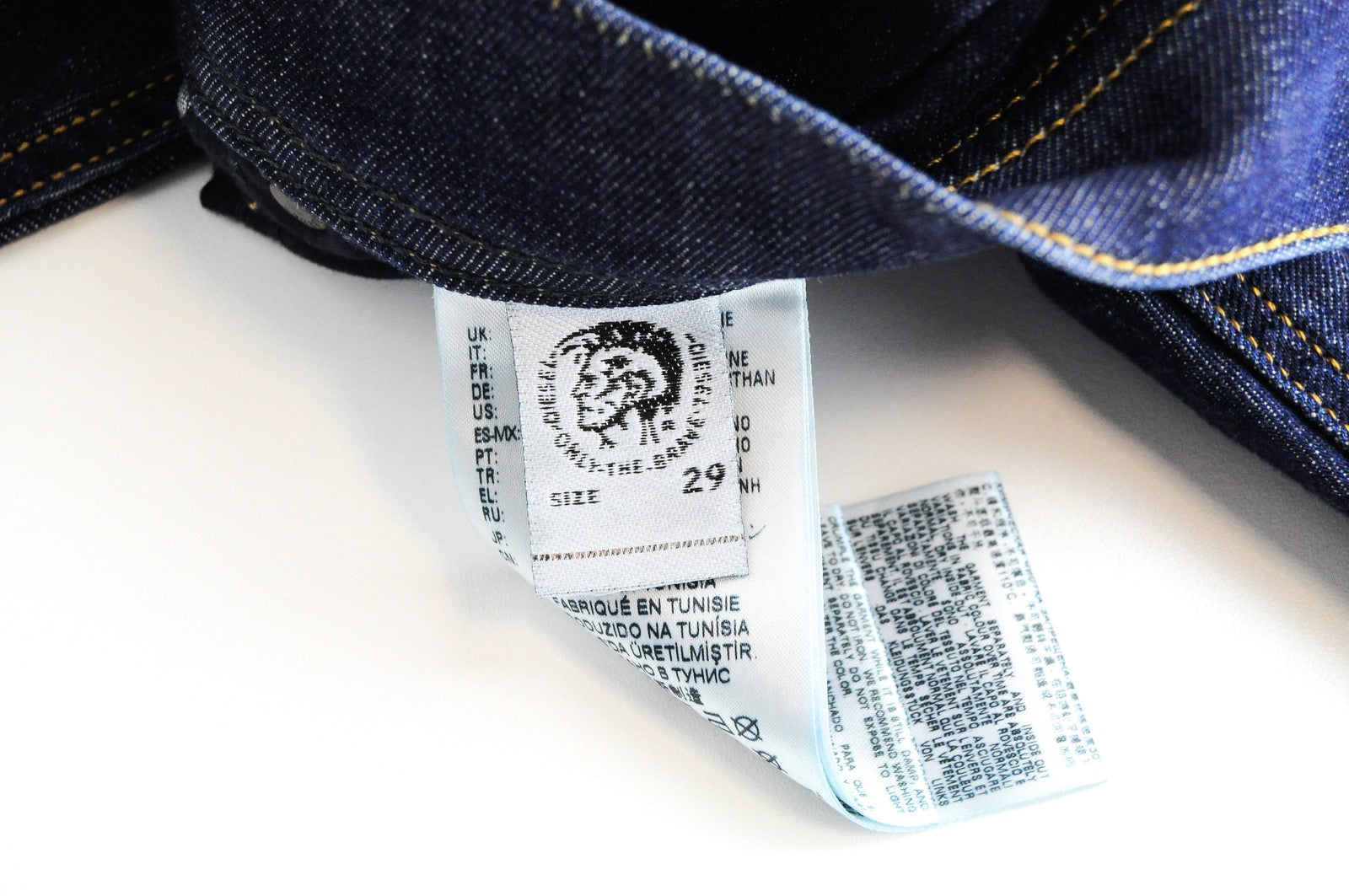 DIESEL Tepphar R7NA8 W29 L32 vyriški ploni morkų spalvos tamprūs batai, mėlyni 