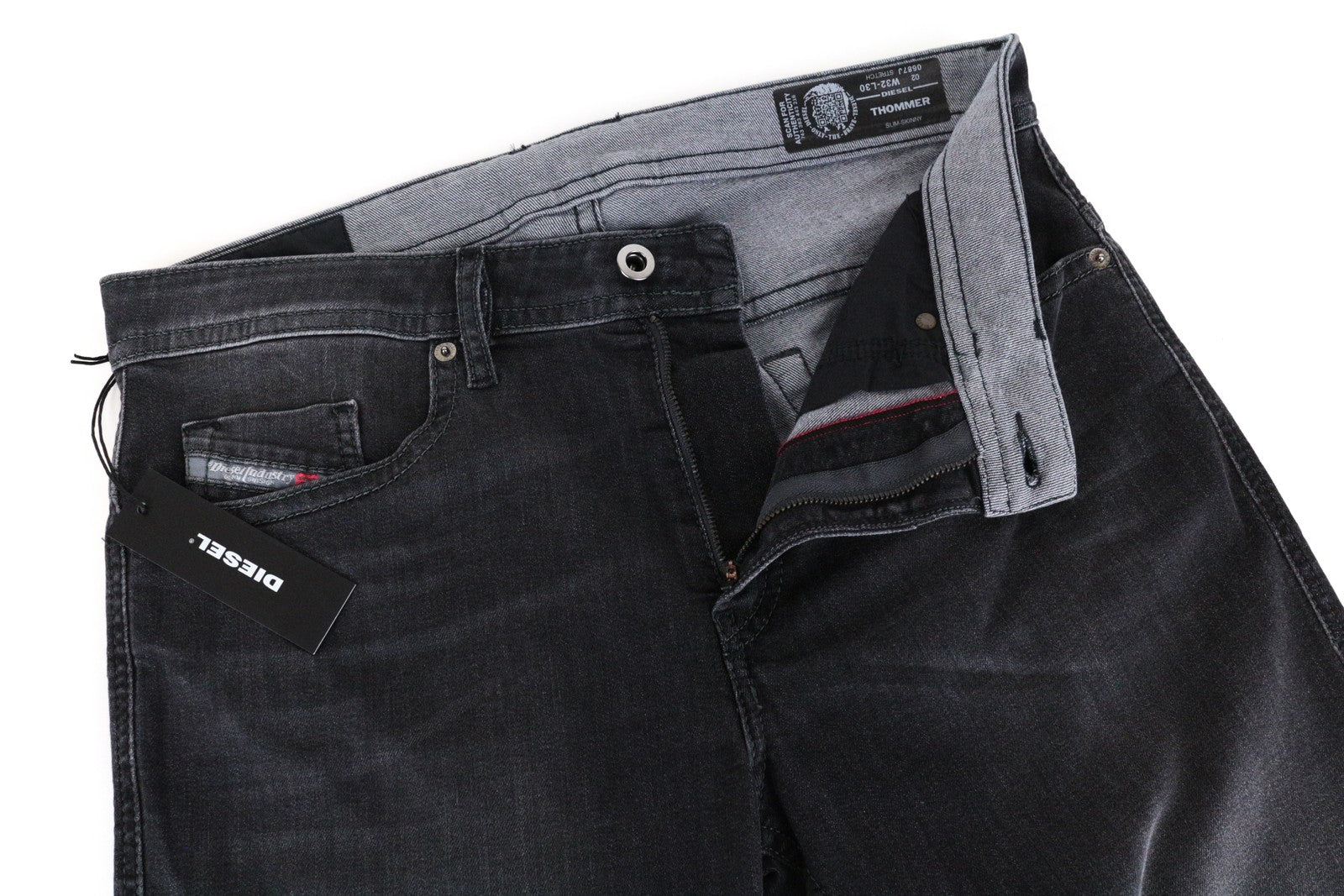 DIESEL Thommer 0687J vyriški džinsai W32/L30 Stretch Grey 