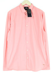 SCOTCH & SODA  Couture Mens 2XL Slim Stretch Cotton Shirt Pink Long Sleeve