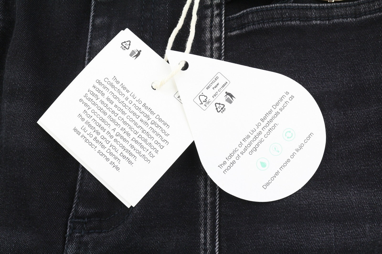 LIU JO Women Jeans W28 High Waist Bootcut Fit Zip Fly Fade Effect Denim Black