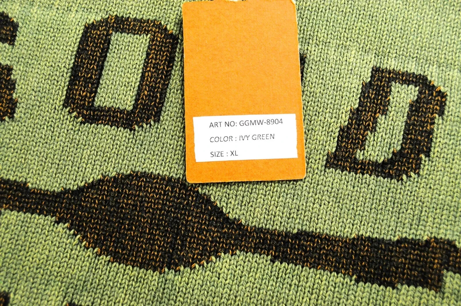 GOOD GENES XL vyriškas megztinis žalias medvilninis ilgomis rankovėmis megztinis 