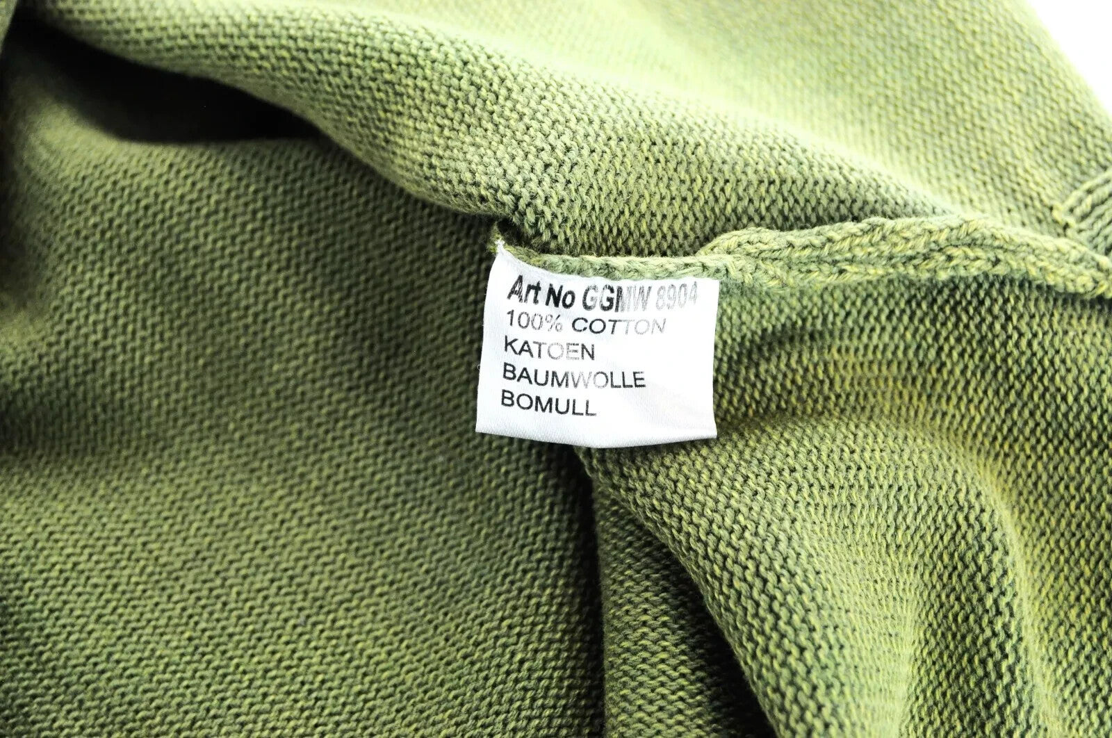 GOOD GENES XL vyriškas megztinis žalias medvilninis ilgomis rankovėmis megztinis 