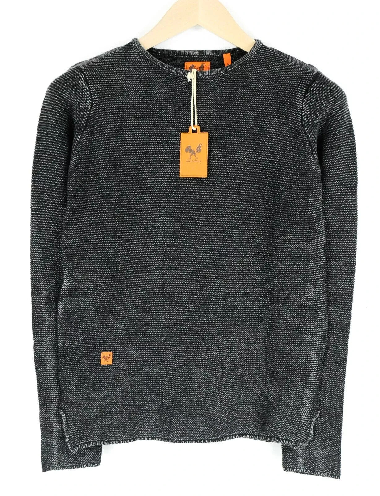 GOOD GENES XS moteriškas juodas megztas medvilninis megztinis ilgomis rankovėmis