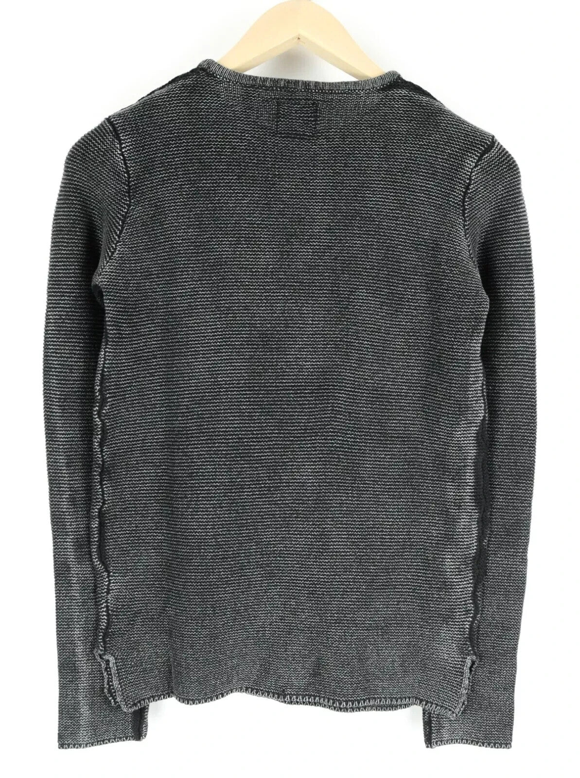 GOOD GENES XS moteriškas juodas megztas medvilninis megztinis ilgomis rankovėmis