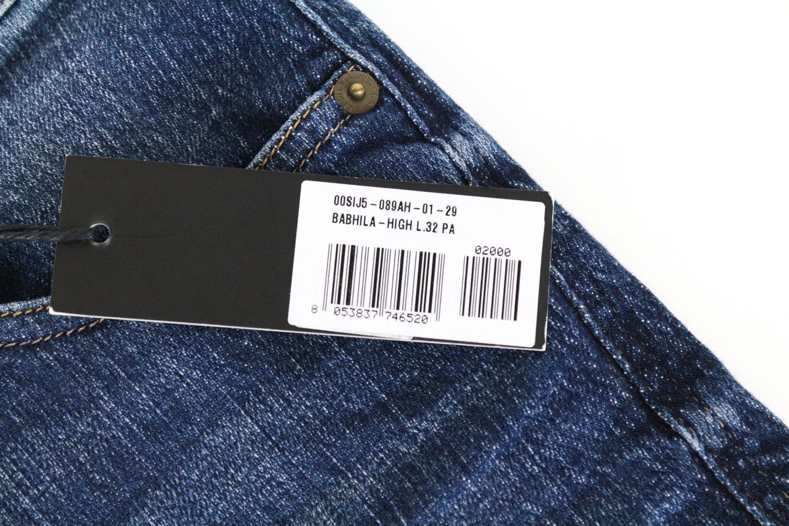 DIESEL Babhila-High 089AH moteriški džinsai W29/L32 tamprūs mėlyni 