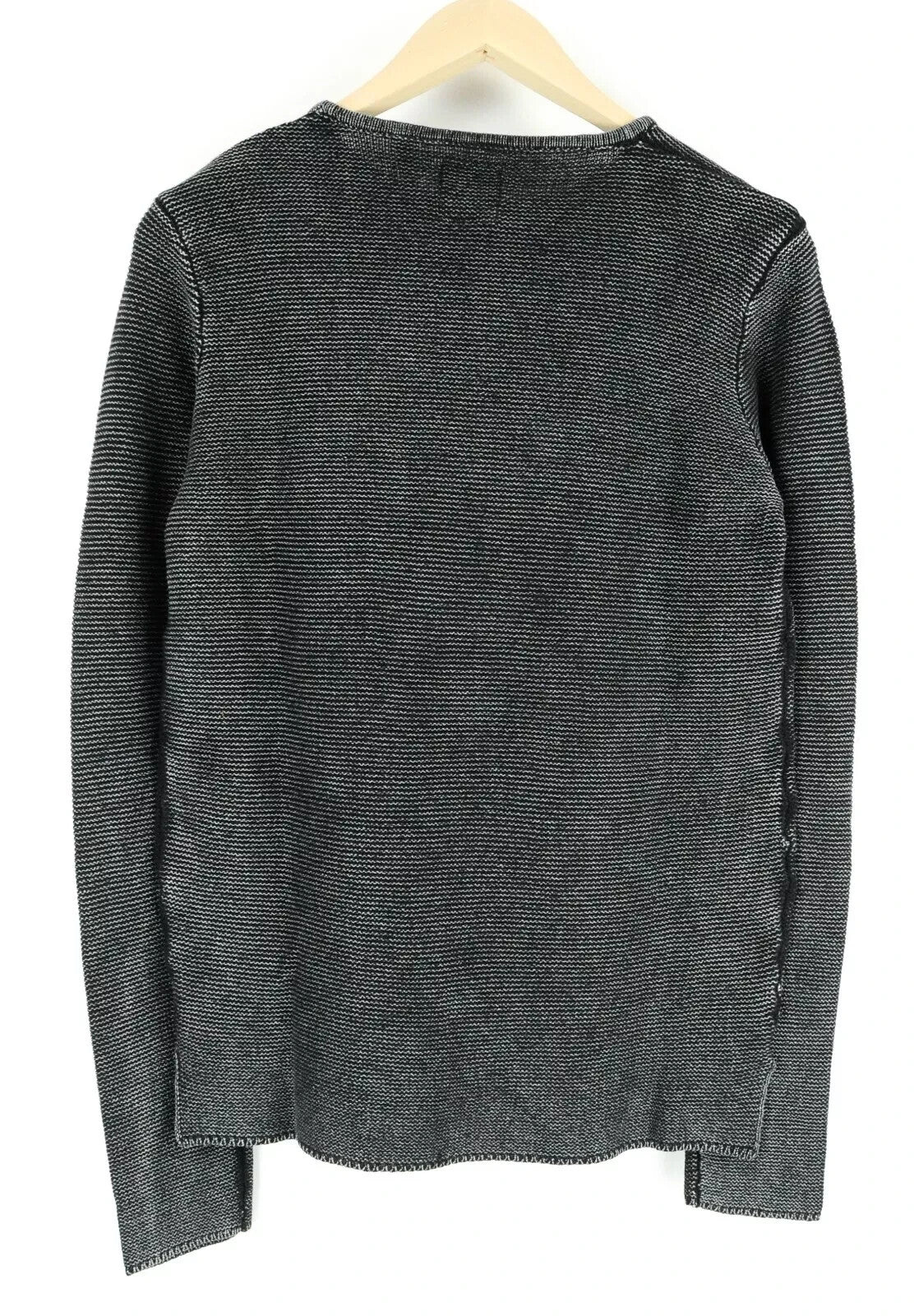 GOOD GENES L Womens Black Knit Sweater Long Sleeve Pullover Cotton Top