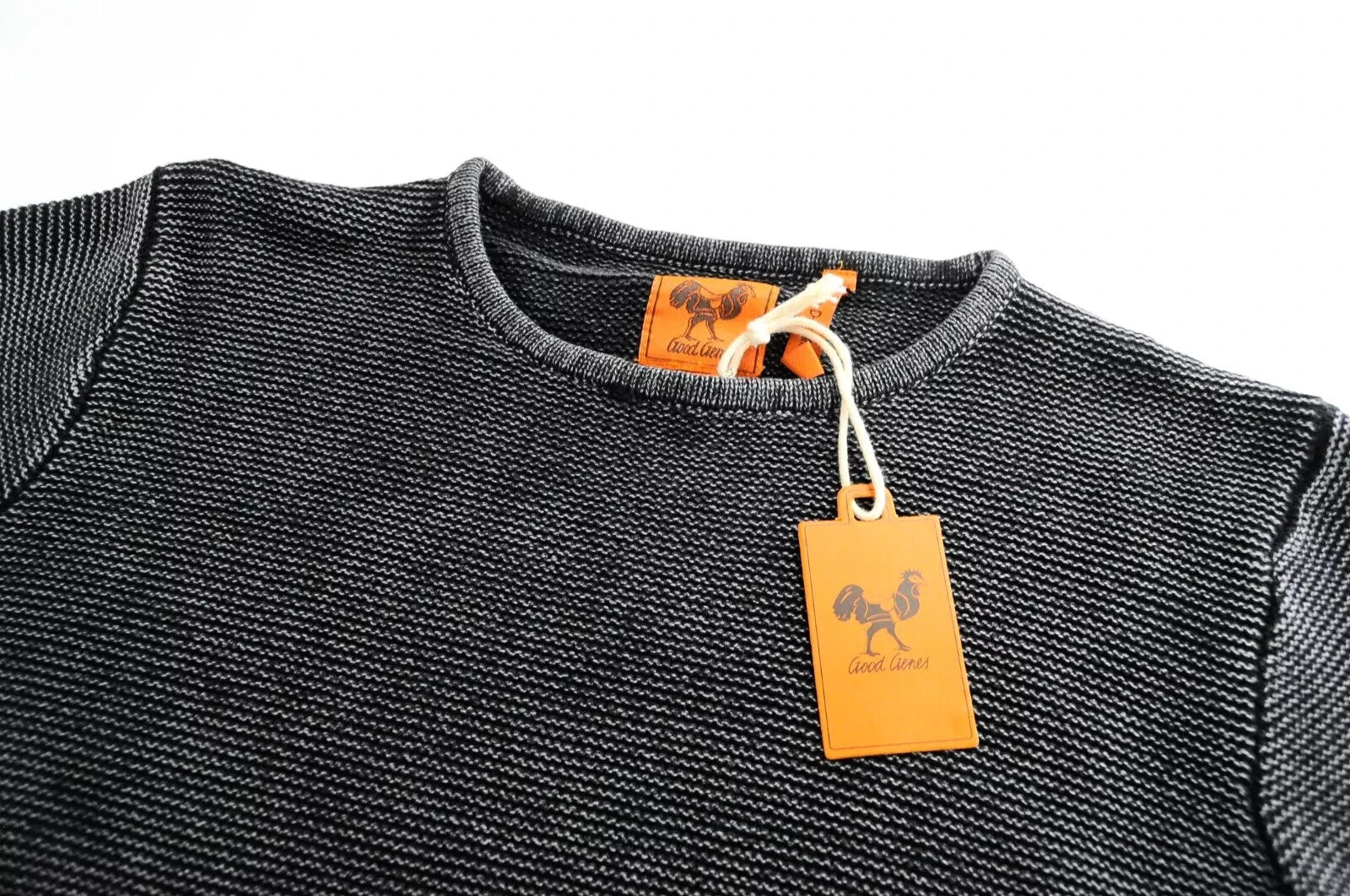 GOOD GENES L Womens Black Knit Sweater Long Sleeve Pullover Cotton Top