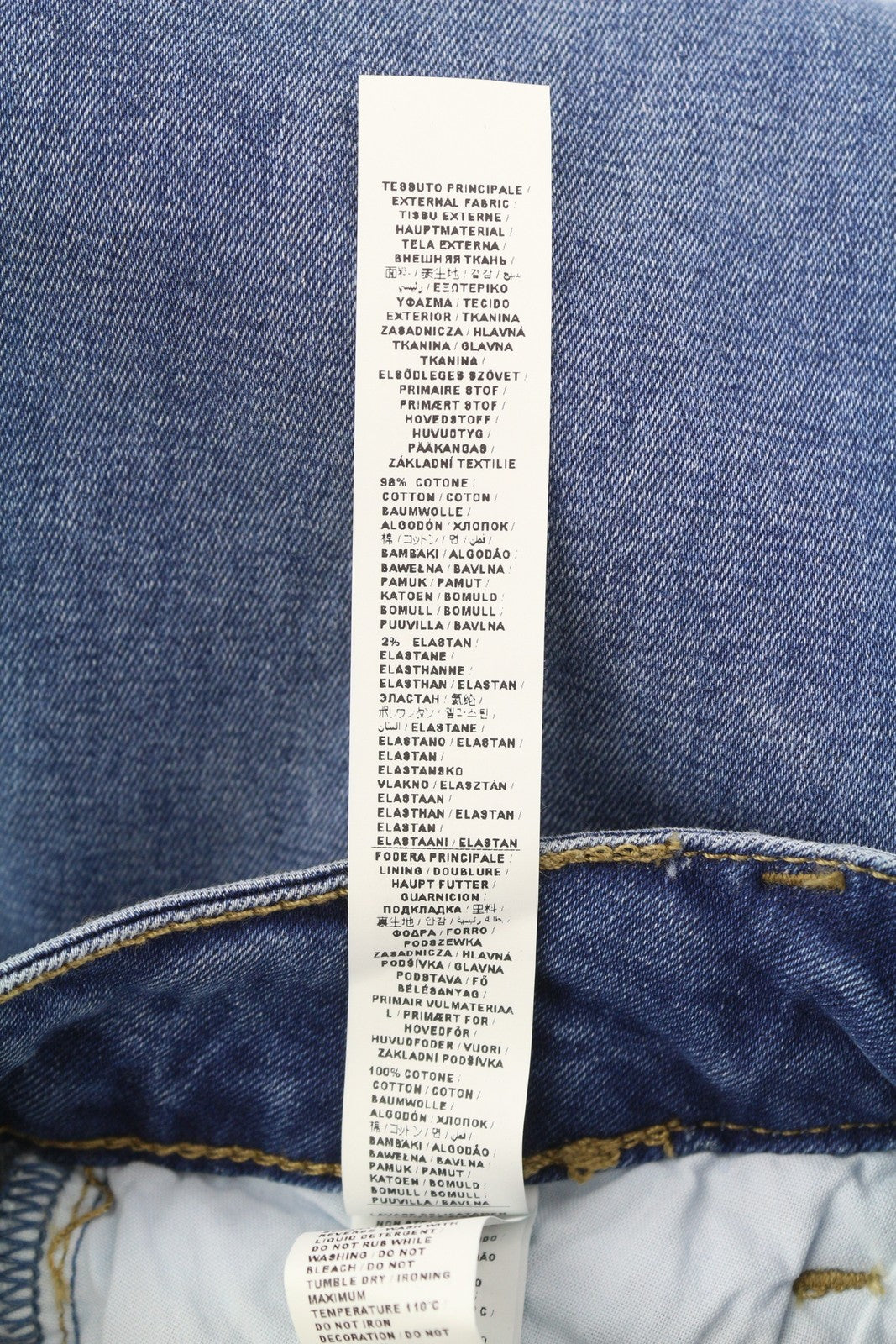 LIU JO moteriški džinsai W26/L35, mėlyni, išblukinti, aukštu juosmeniu, tiesaus kirpimo, iš apačios į viršų. 