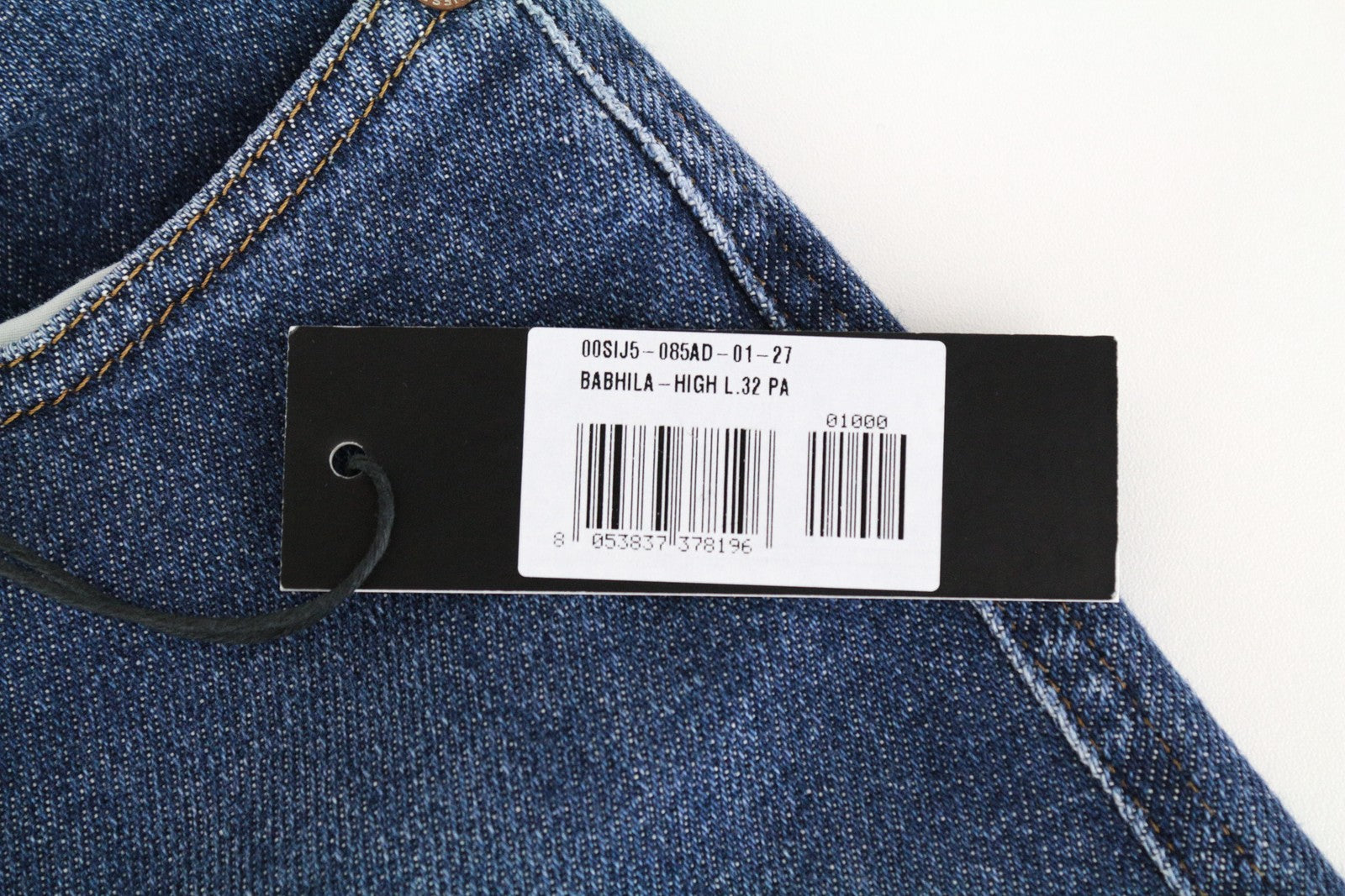 DIESEL Babhila-High 085AD moteriški džinsai W27/L32 skalbtos mėlynos spalvos 