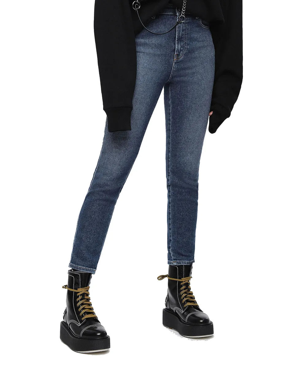 DIESEL Babhila-High 085AD moteriški džinsai W27/L32 džinso mėlyna spalva 