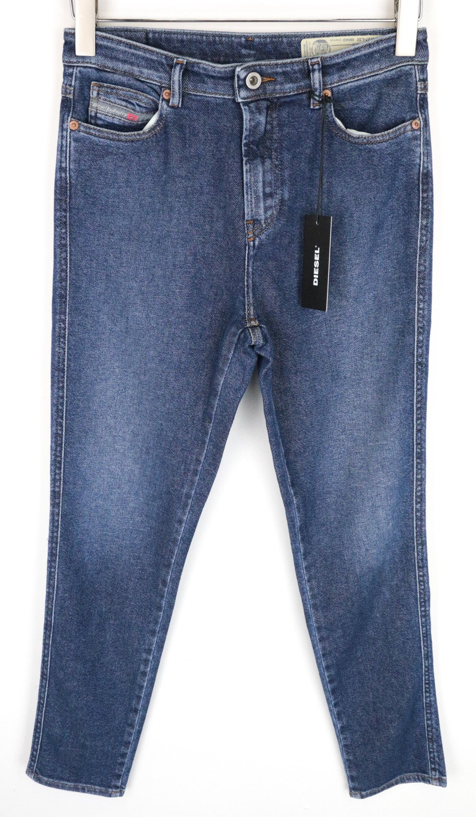 DIESEL Babhila-High 085AD moteriški džinsai W27/L32 džinso mėlyna spalva 