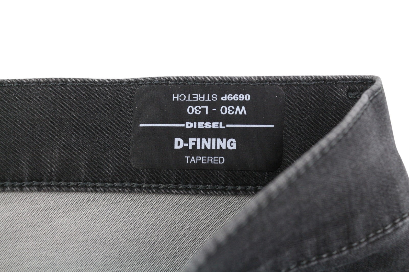 DIESEL D-Fining 0699P vyriški džinsai W30/L30 siaurėjantys, tamprūs, skalbti, su sagomis 