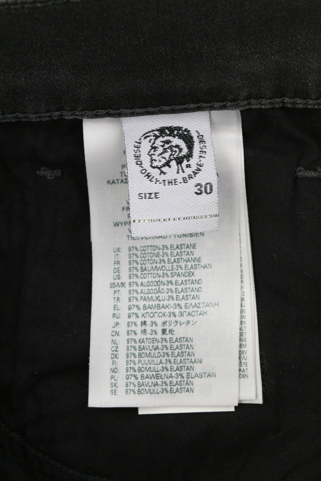 DIESEL D-Fining 0699P vyriški džinsai W30/L30 siaurėjantys, tamprūs, skalbti, su sagomis 