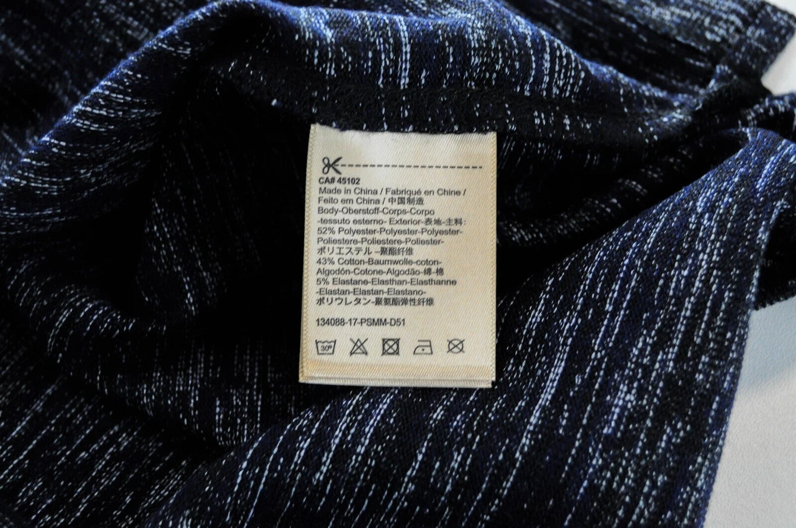 SCOTCH &amp; SODA Couture vyriški marškinėliai su trumpomis rankovėmis S dydžio, tamprios medvilnės marškinėliai, tamsiai mėlyni 