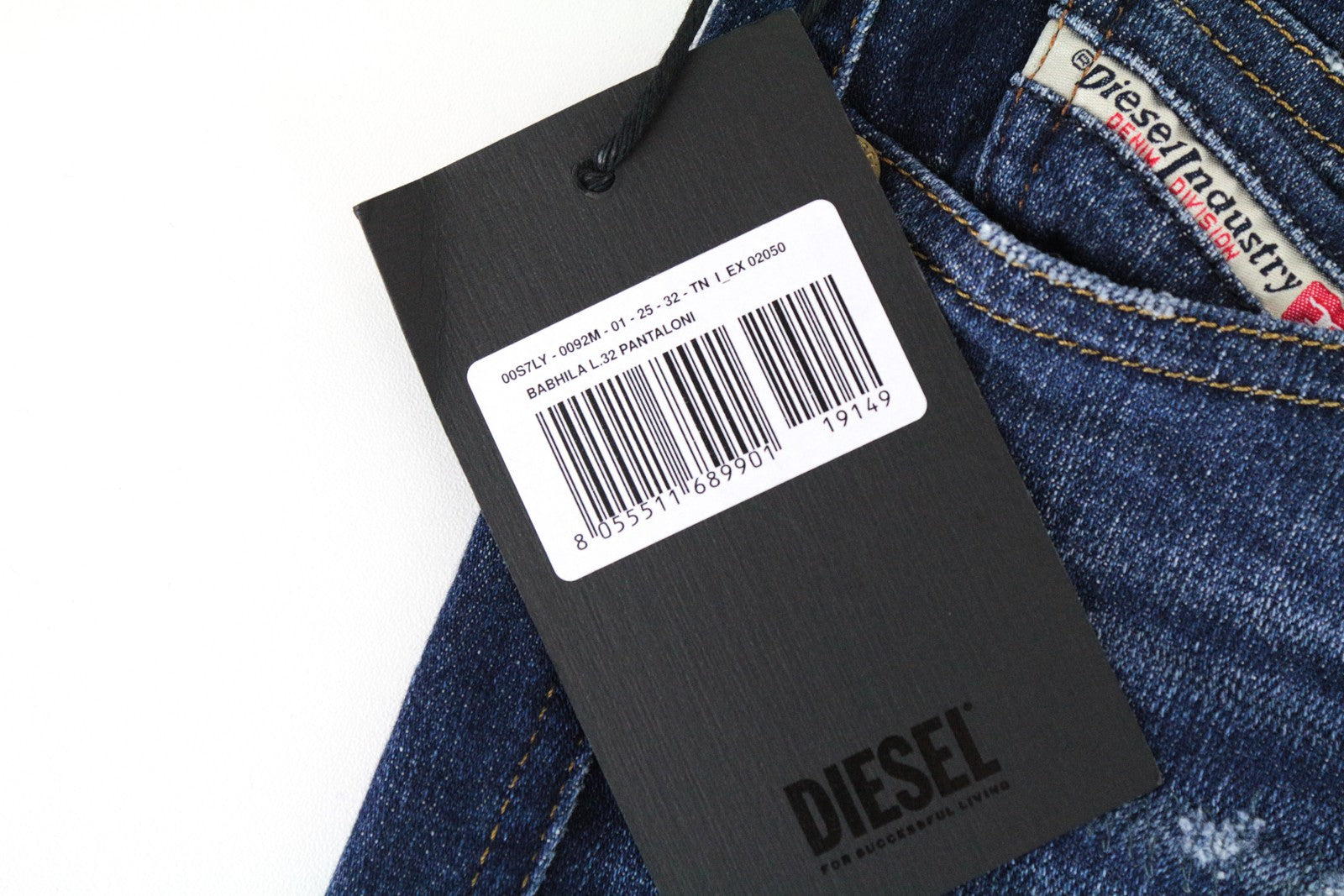 DIESEL Babhila 0092M moteriški džinsai W25/L32 medvilnės mėlyni 