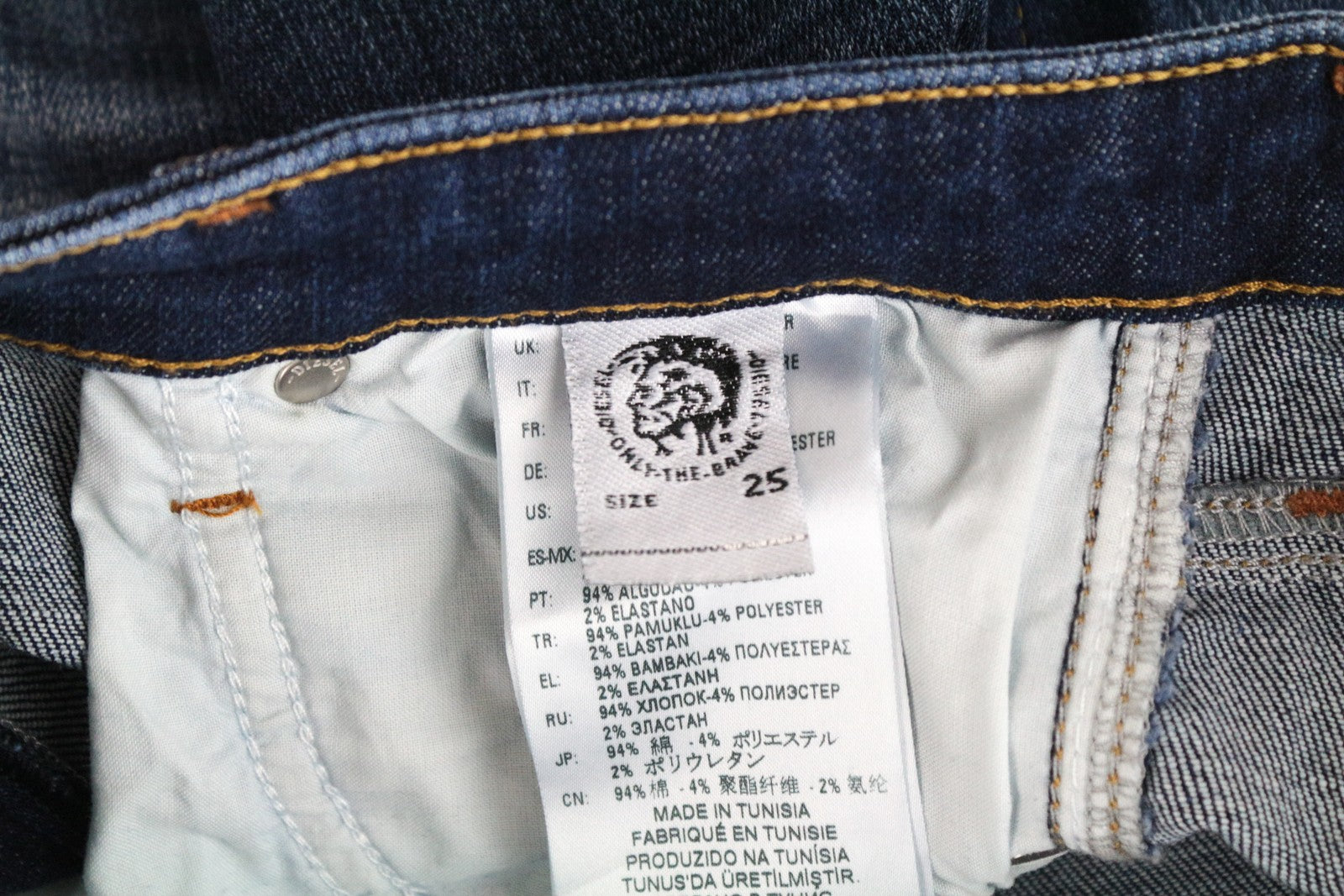 DIESEL Babhila 0092M moteriški džinsai W25/L32 medvilnės mėlyni 