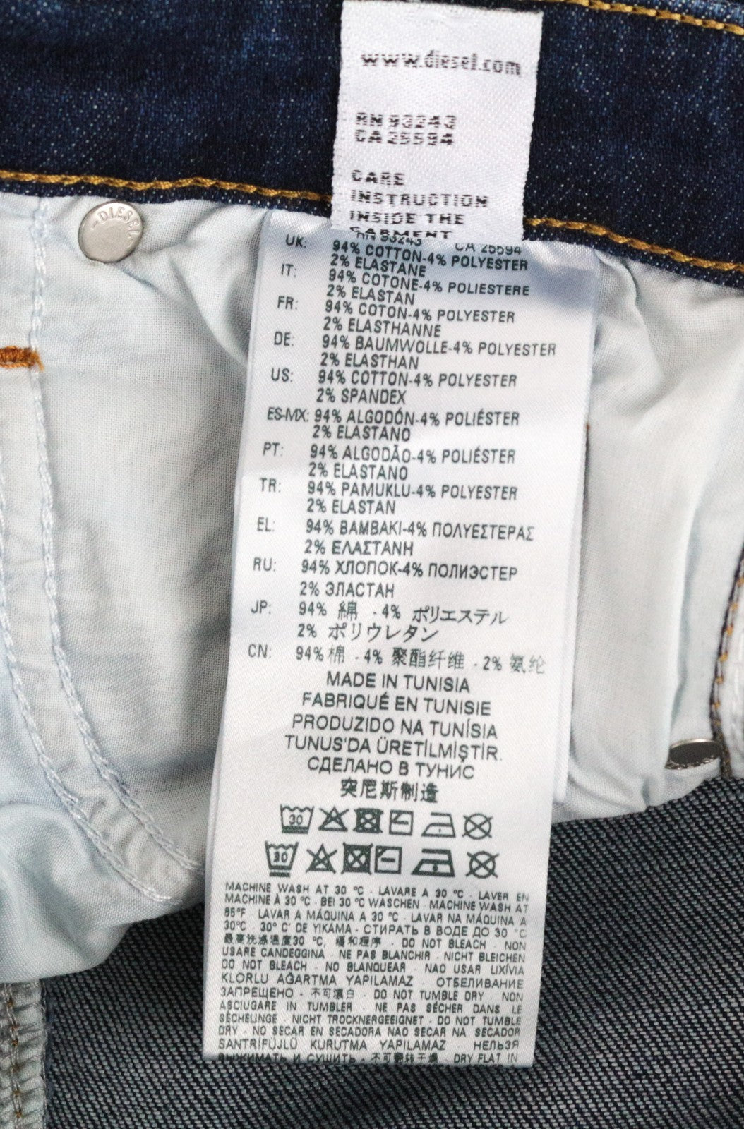 DIESEL Babhila 0092M moteriški džinsai W25/L32 medvilnės mėlyni 