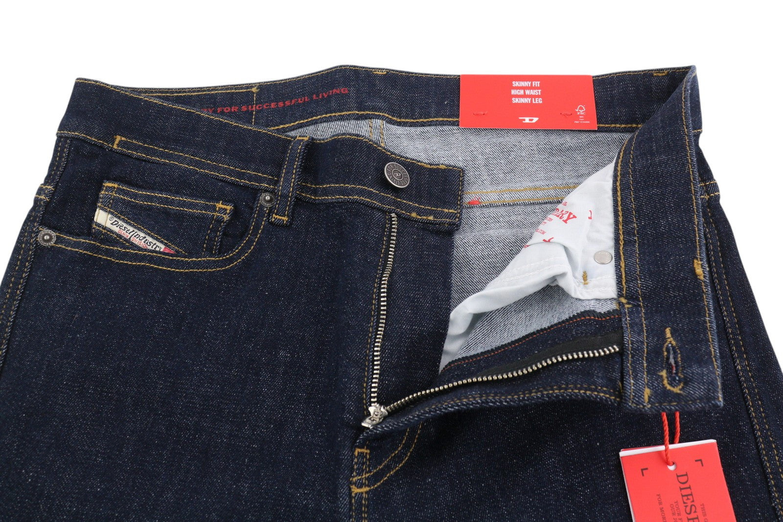 DIESEL 1983 D-Amny-Z Z9C33 vyriški džinsai W32/L32 aptempti aukštu juosmeniu, užtrauktuku 