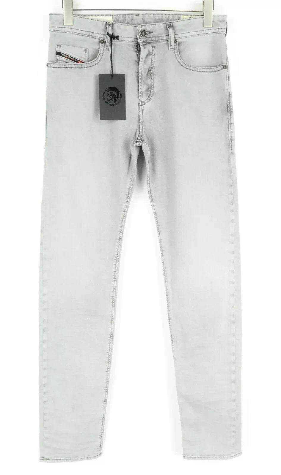 DIESEL Buster 069II Mens Slim Taper Jeans W28 L34 Grey Cotton Light Wash