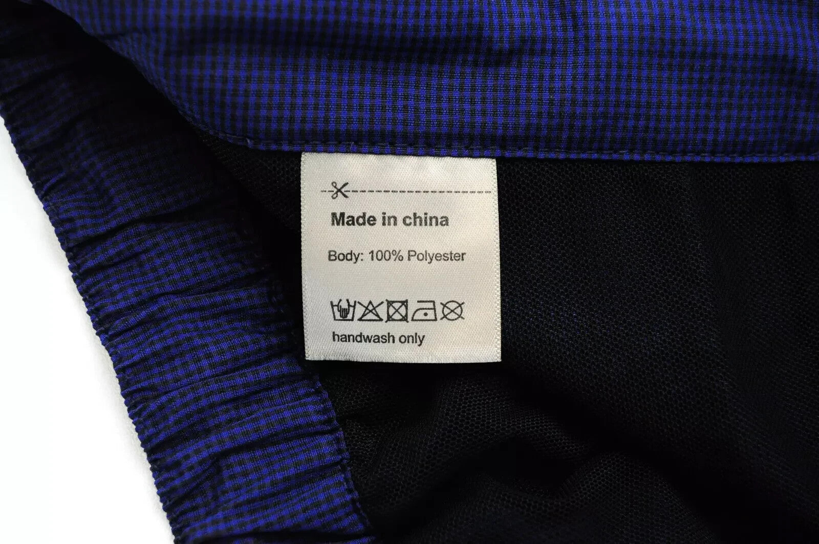 SCOTCH & SODA Swim Trunks W34 Checked Blue Pull-On Summer Beach Ams Couture