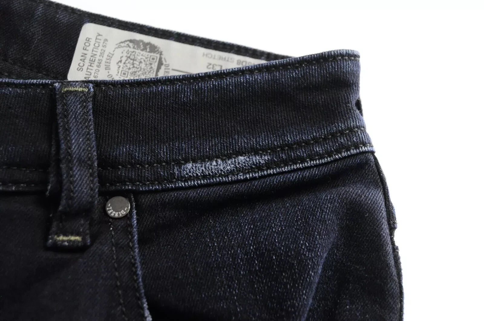 DIESEL Krayver R46D8 vyriški ploni morkų mėlynos spalvos džinsai W28 L32 tamprūs medvilniniai džinsai 