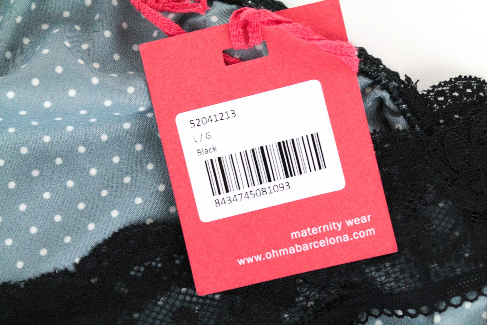 OHMA! Women's Top L Black Sleeveless Dot Lace Pullover