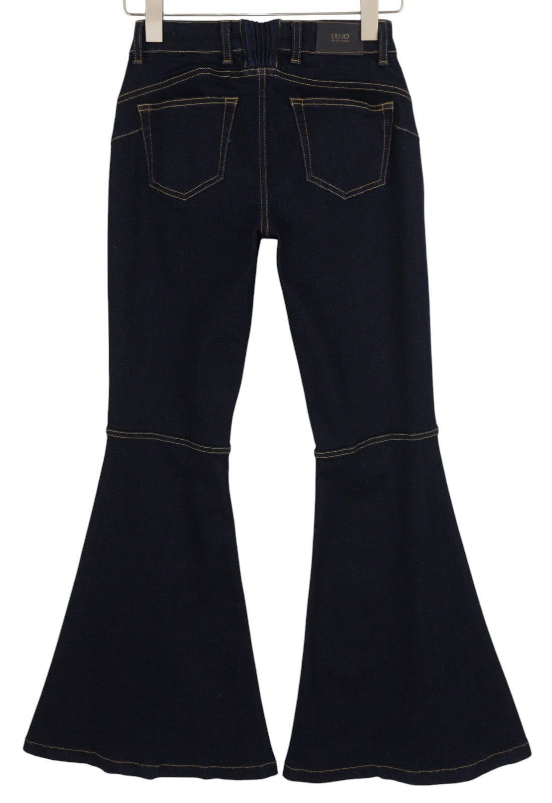 LIU JO Parfait Super Bea Women Jeans W28 Denim Black Bootcut Fit High Waist Zip