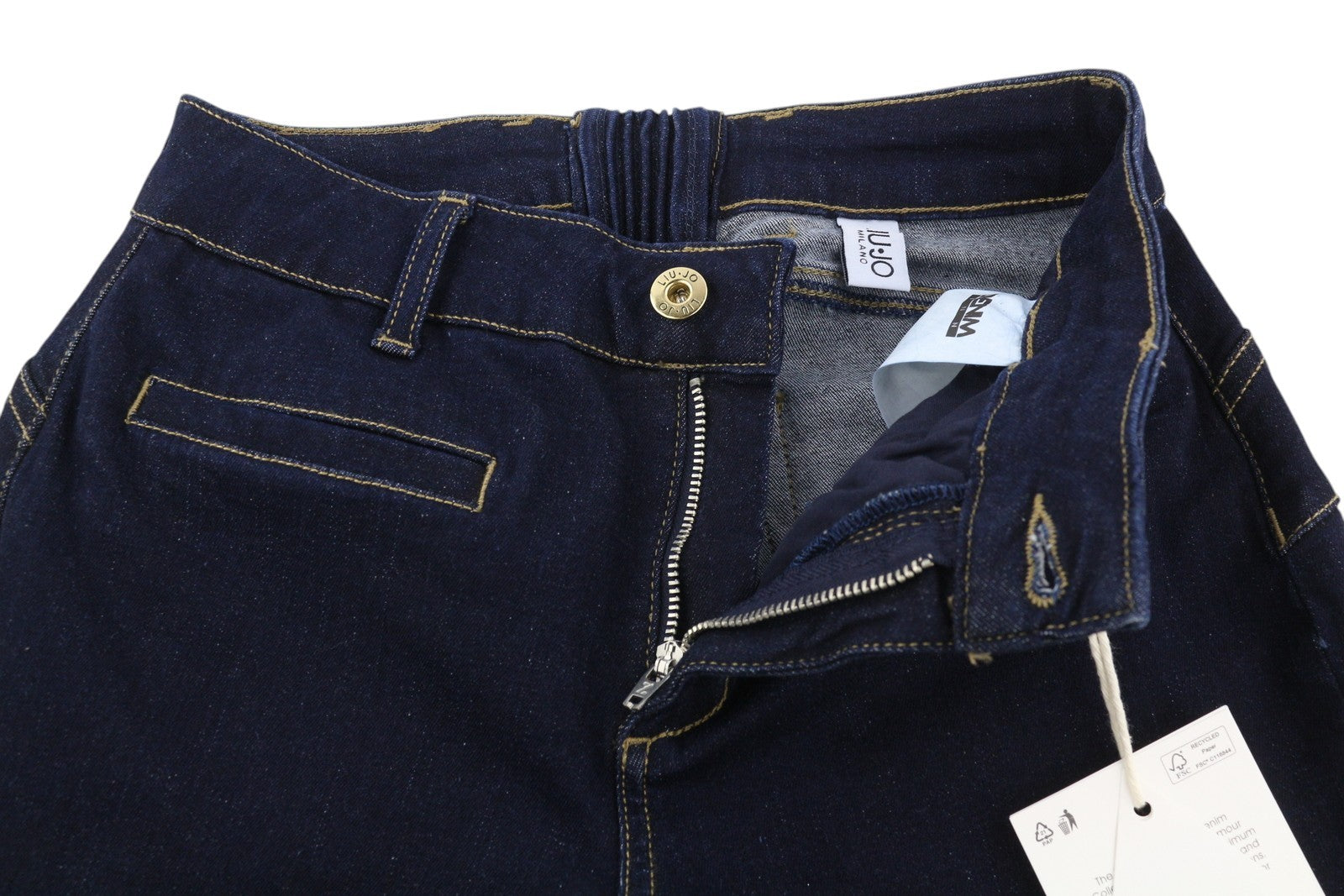 LIU JO Parfait Super Bea Women Jeans W28 Denim Black Bootcut Fit High Waist Zip