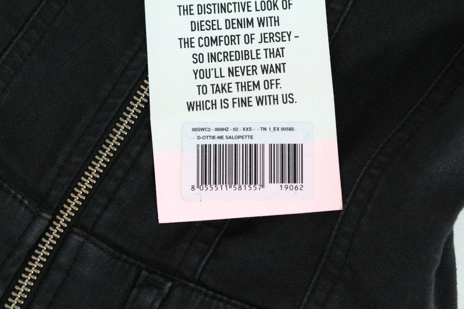 DIESEL D-Ottie-Ne 069HZ moteriškas kombinezonas 2XS, juodas, reguliuojamas 