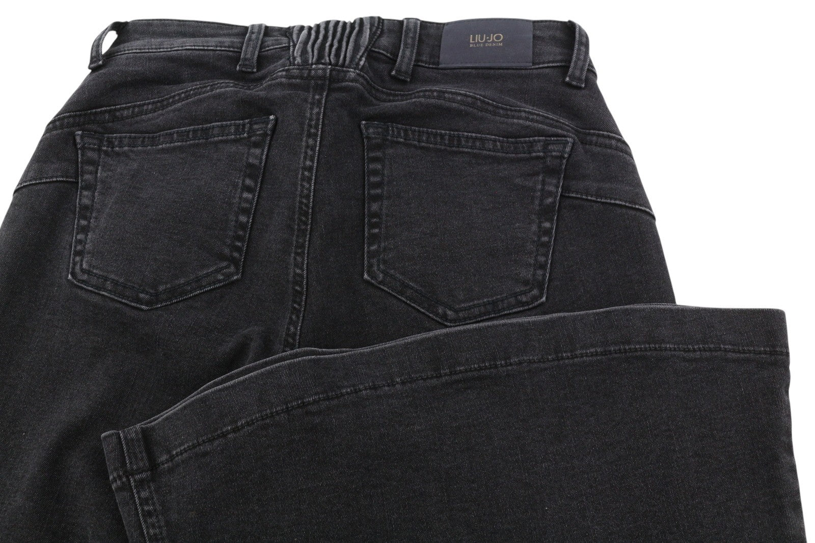 LIU JO Parfait Super Be moteriški džinsai W28 Denim Black Bootcut High Waist Zip 