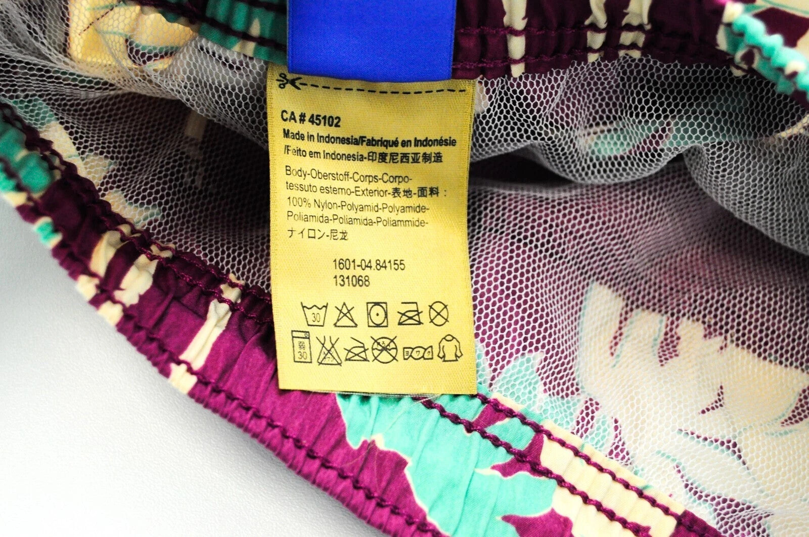 SCOTCH & SODA Swim Trunks L Men Palm Print Purple Pull-On Ams Couture Style