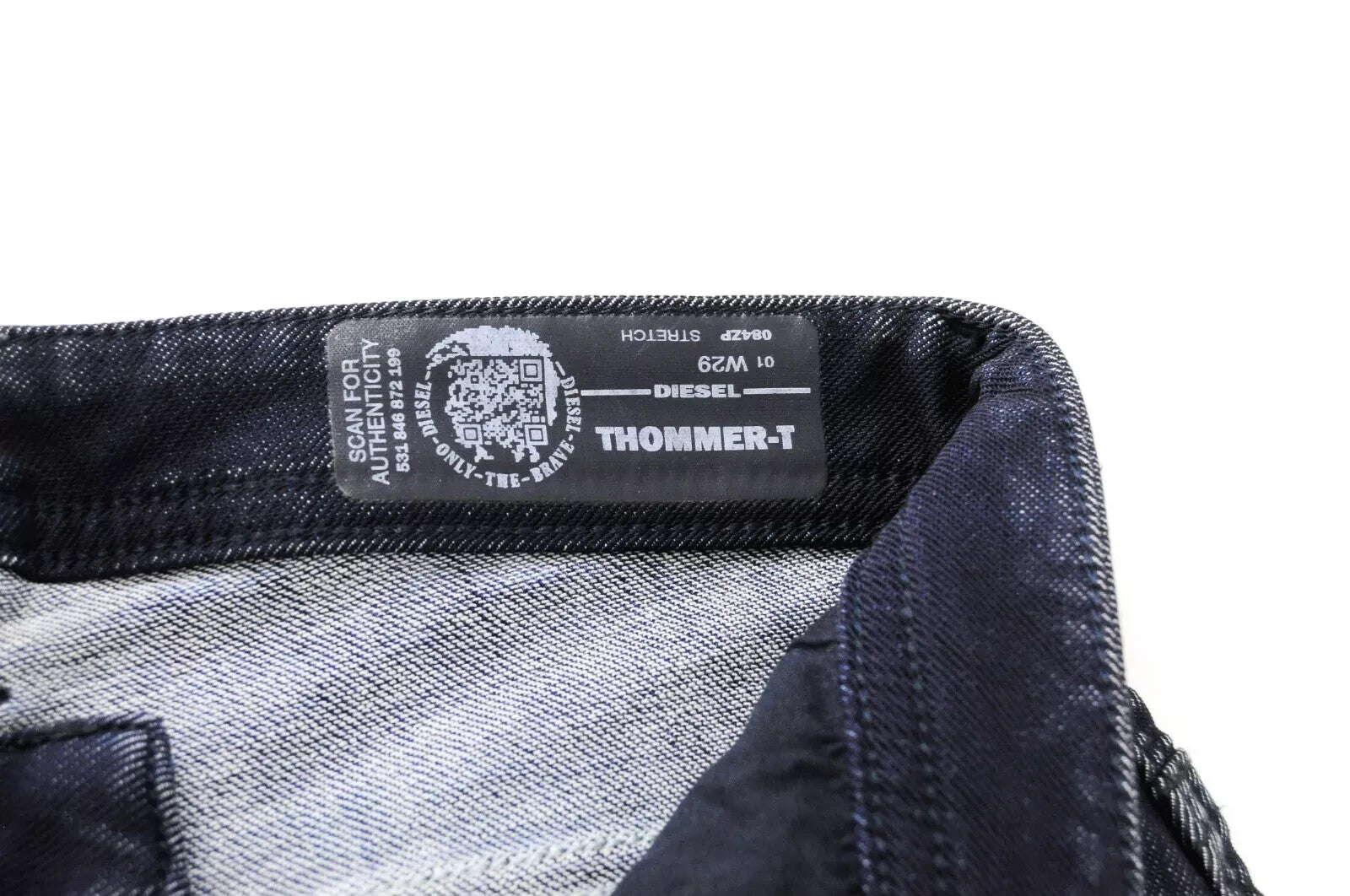DIESEL Thommer-T 084ZP vyriški džinsai W29 Sweat Jogg Tamsiai mėlyna, plona, ​​elastinga 