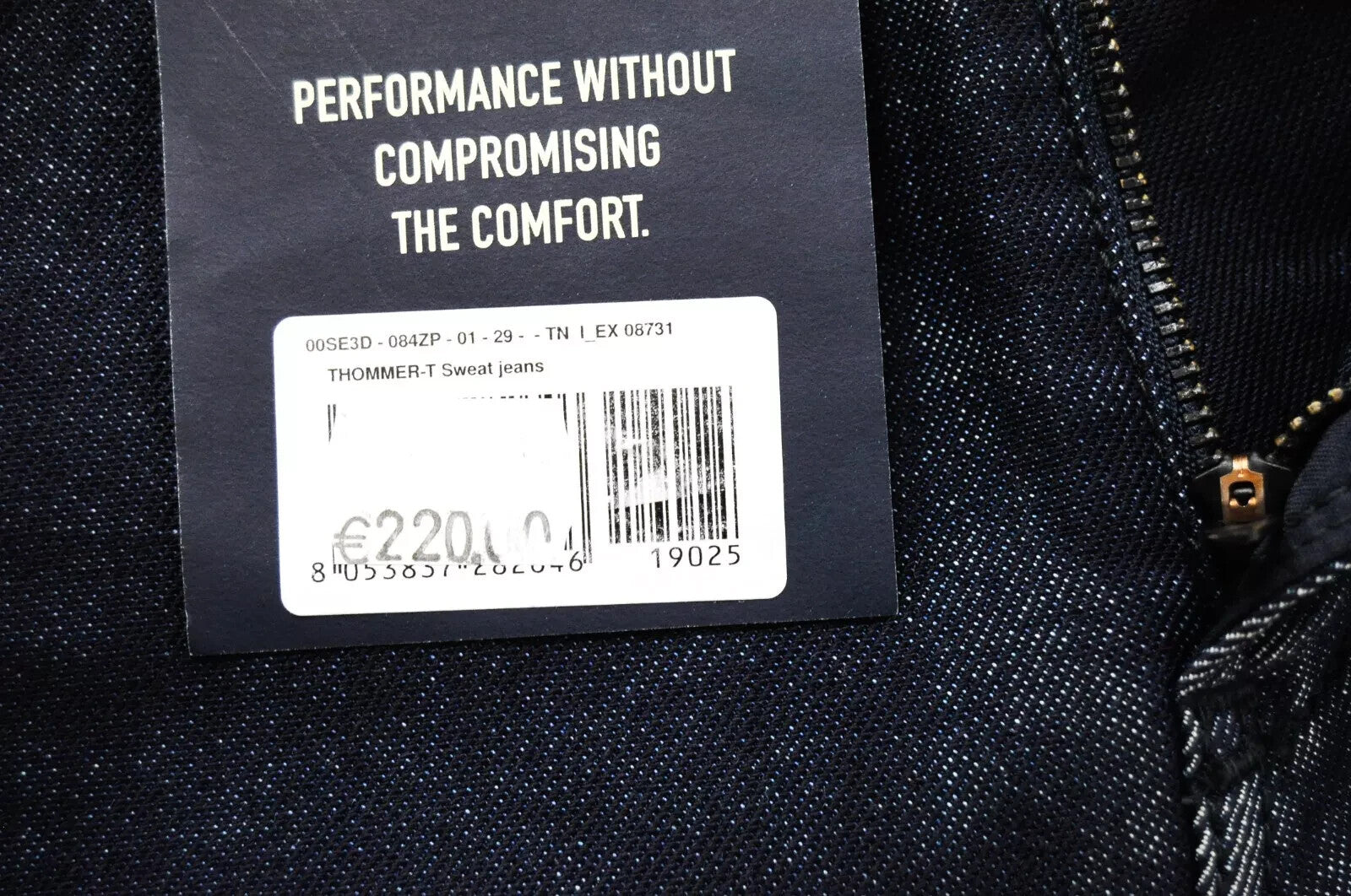 DIESEL Thommer-T 084ZP vyriški džinsai W29 Sweat Jogg Tamsiai mėlyna, plona, ​​elastinga 