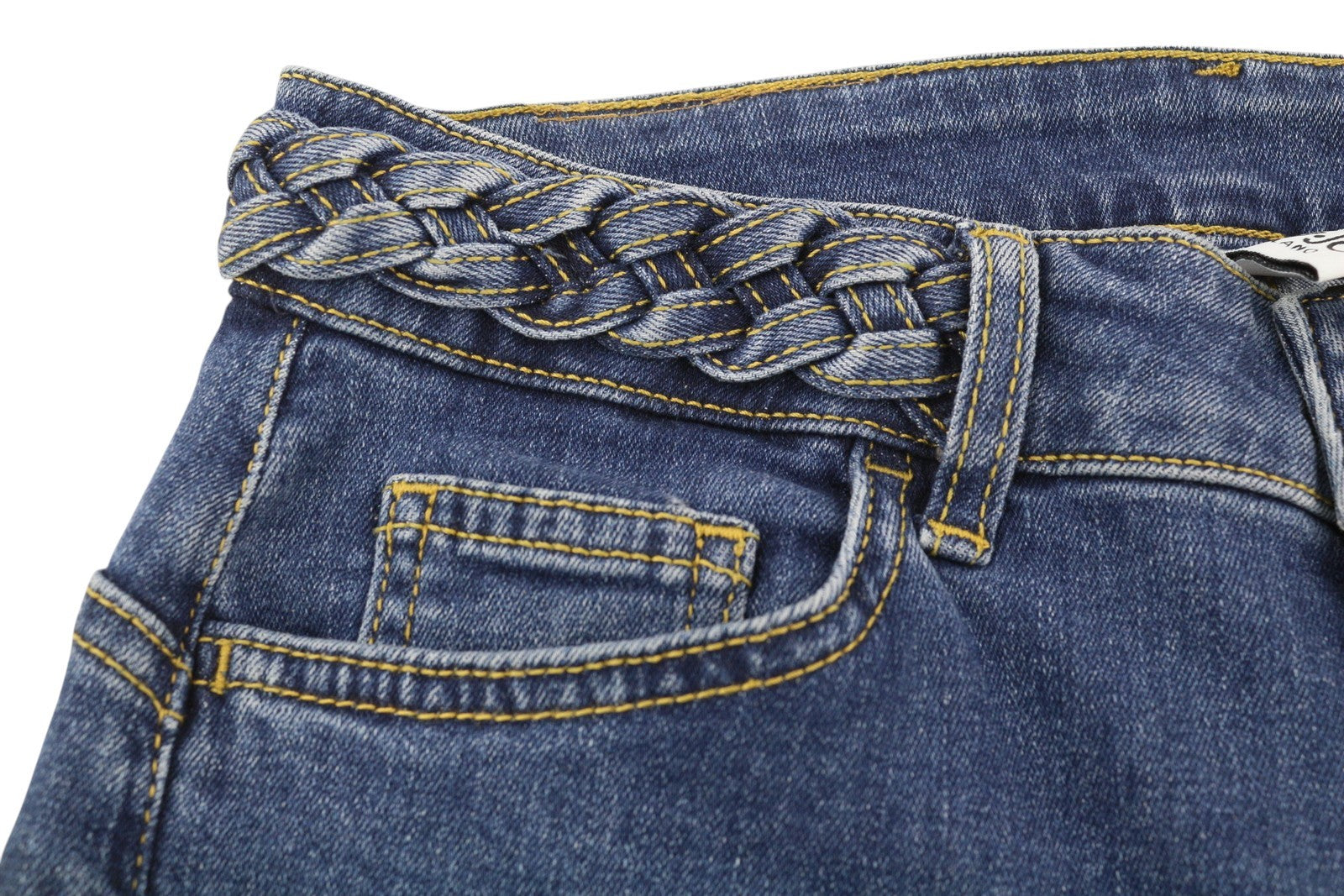 LIU JO Braid Women Jeans W28 Denim Blue Bootcut Fit Zip Fly Bottom Up Pockets