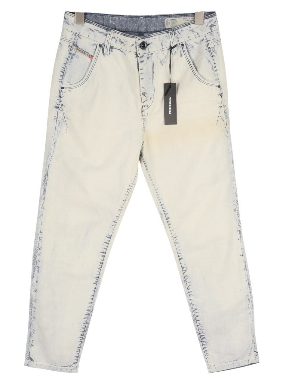 DIESEL Fayza-Evo 0682E Women Jeans W25/L32 Relaxed Boyfriend Low Waist Washed