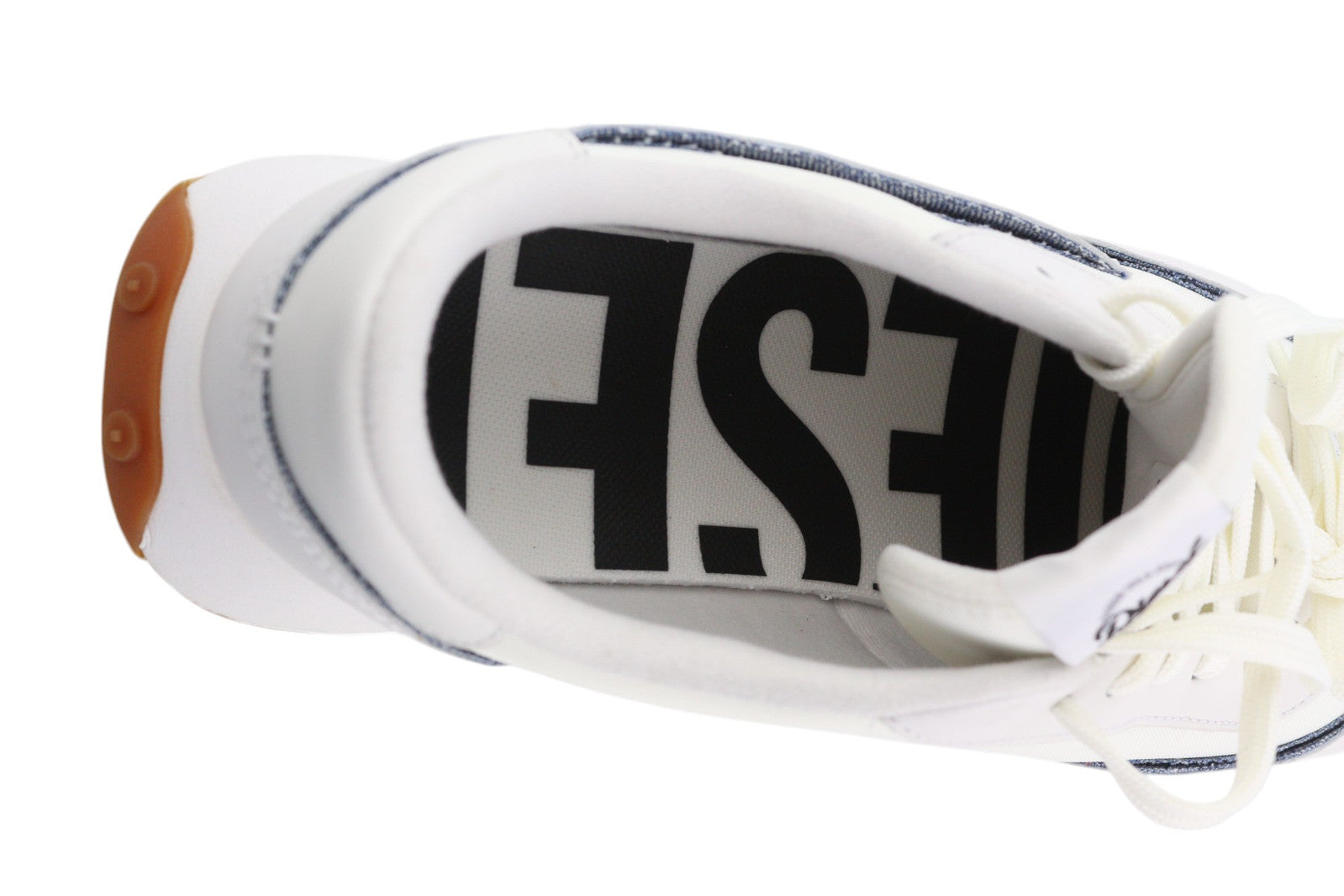 DIESEL S-Racer LC vyriški sportbačiai, 43 dydis, balti, zomšiniai, odiniai, suvarstomi, RRP 195 € 